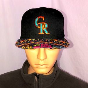 Colorado Rockies - New Era Fitted Hat / Ball-Cap - Mens Size 7 - 1/8
